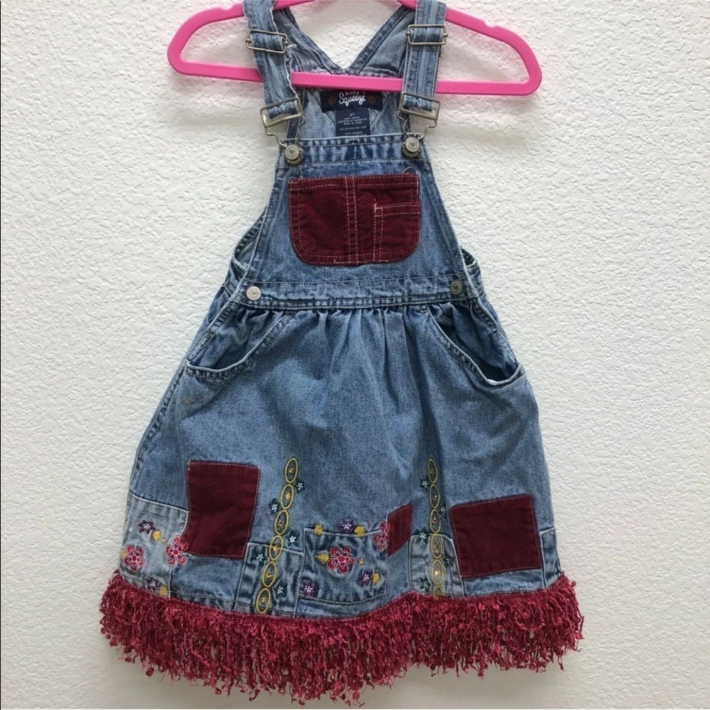 Baby Squeeze Overalls Dress Denim Size 2T Girls